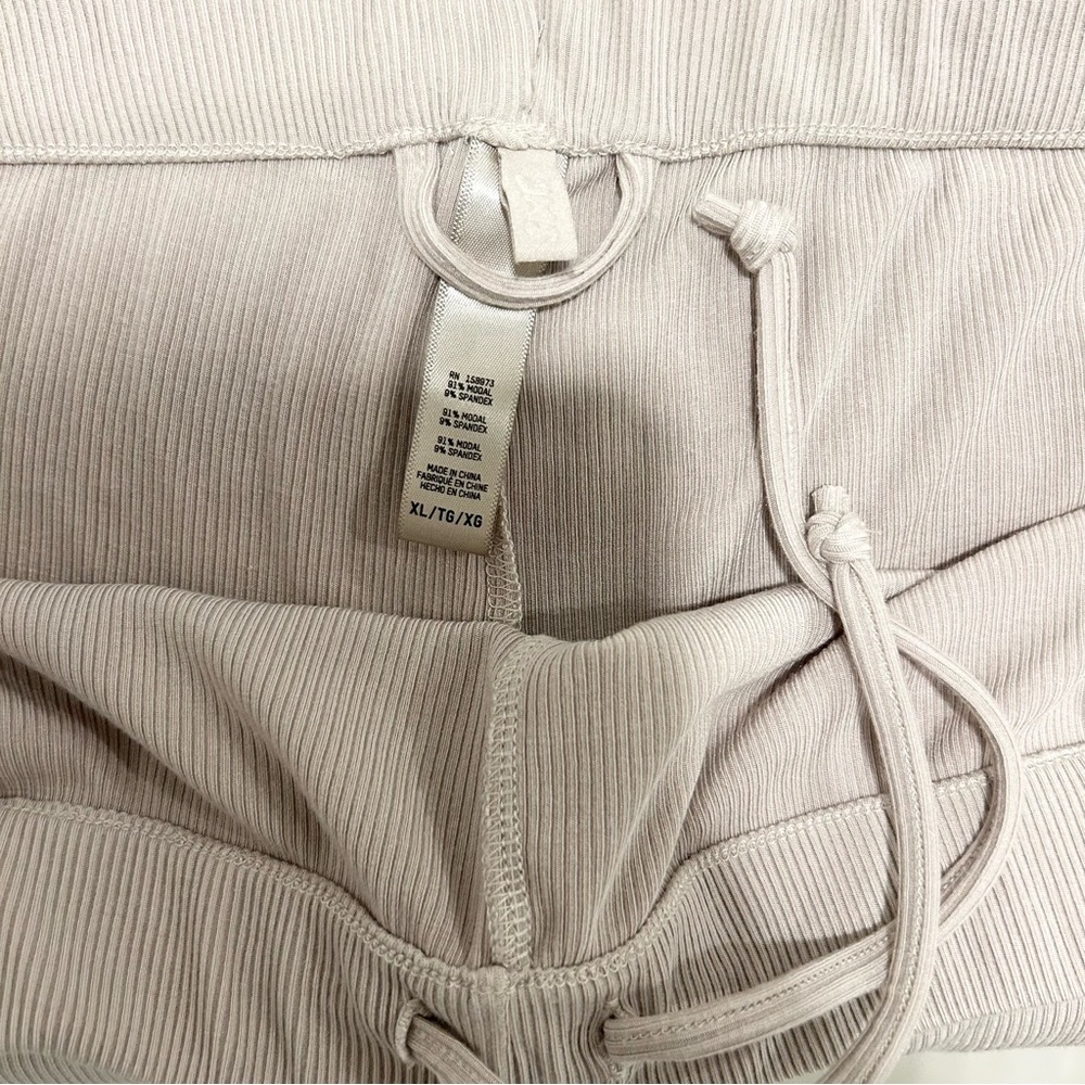 Skims Ribbed Lounge Shorts Cream Size Extra Large - Picture 4 of 6